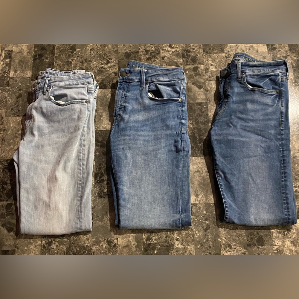 Mens American Eagle AirFlex+ Slim Straight Jeans bundle Size: 32x34